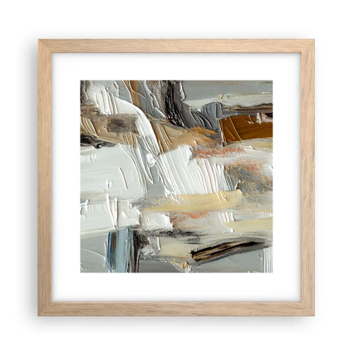 Plakát v rámu světlý dub - Barevné nahromadění - 30x30 cm