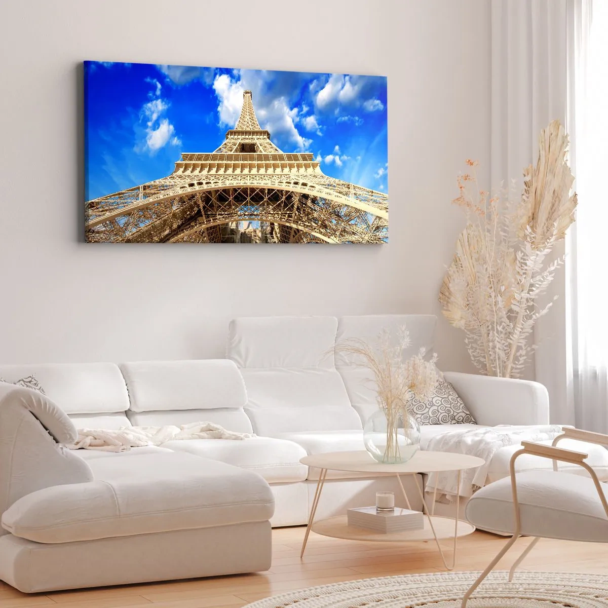 Obraz na plátně - Dosáhnout na oblohu a mraky - 100x40 cm