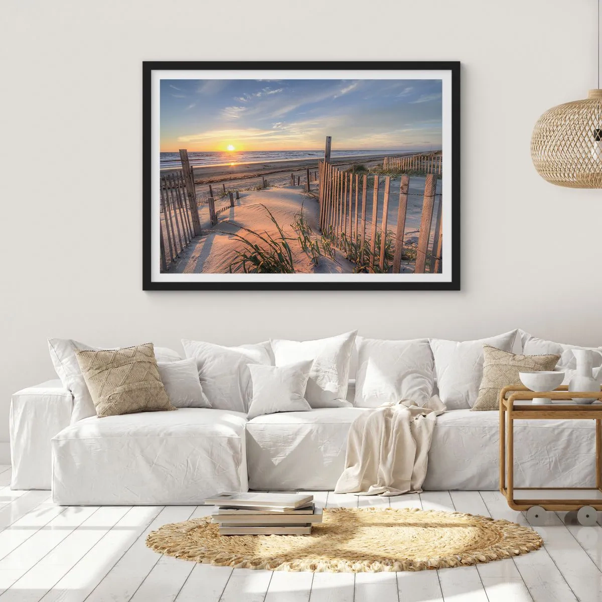 Plakát v černém rámu - Odlesk a stín větru - 100x70 cm