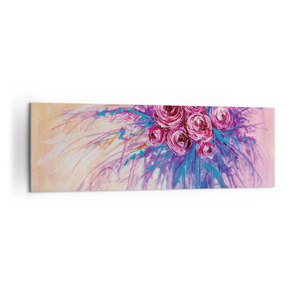 Obraz na plátně - Růžová fontána - 160x50 cm