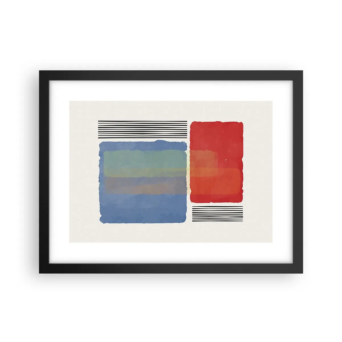 Plakát v černém rámu - Duch a písmeno geometrie - 40x30 cm