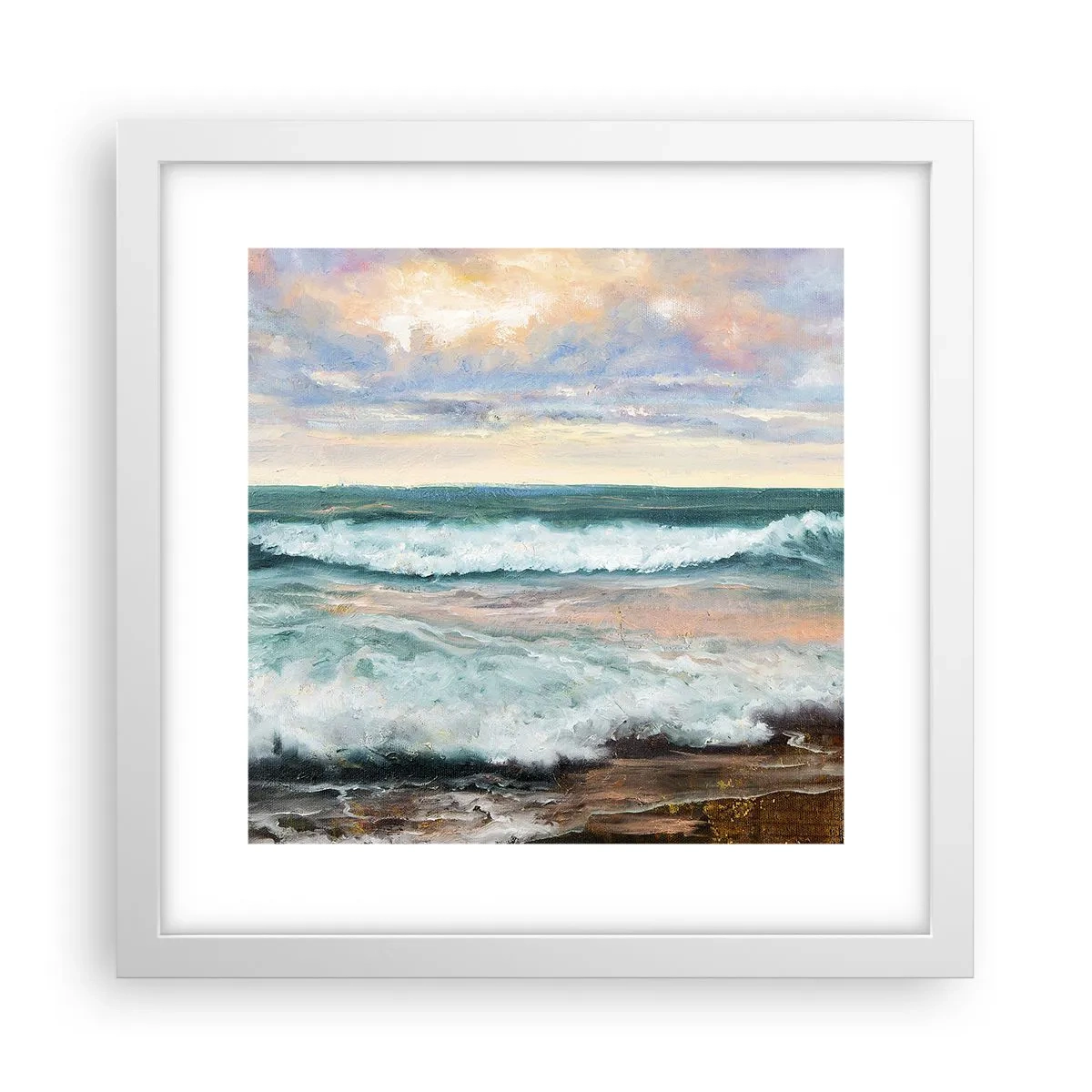 Plakát v bílém rámu - Tady uhladíš duši - 30x30 cm