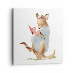 Obraz na plátně - Přečti mi, mami - 30x30 cm