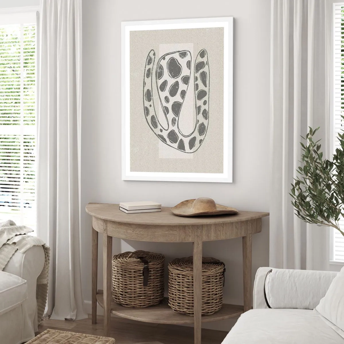 Plakát v bílém rámu - Bizarní bytost - 61x91 cm