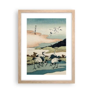 Plakát v rámu světlý dub - V japonském duchu - 30x40 cm