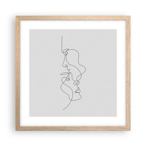 Plakát v rámu světlý dub - Žár vášnivých tužeb - 40x40 cm