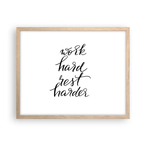 Plakát v rámu světlý dub - Životní rovnováha - 50x40 cm