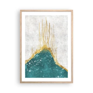 Plakát v rámu světlý dub - Zlatý příliv - 50x70 cm