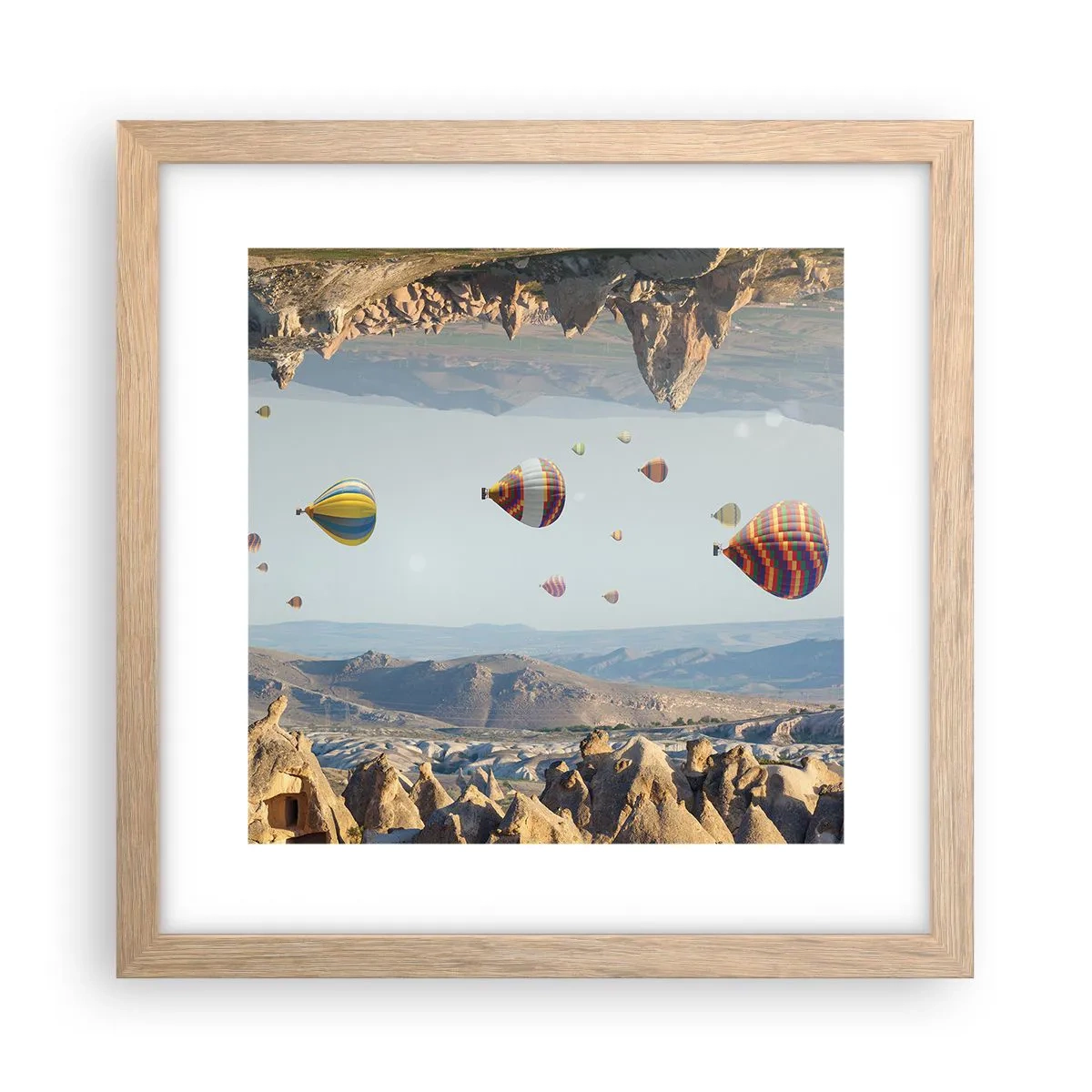 Plakát v rámu světlý dub - Zde je možné vše - 30x30 cm