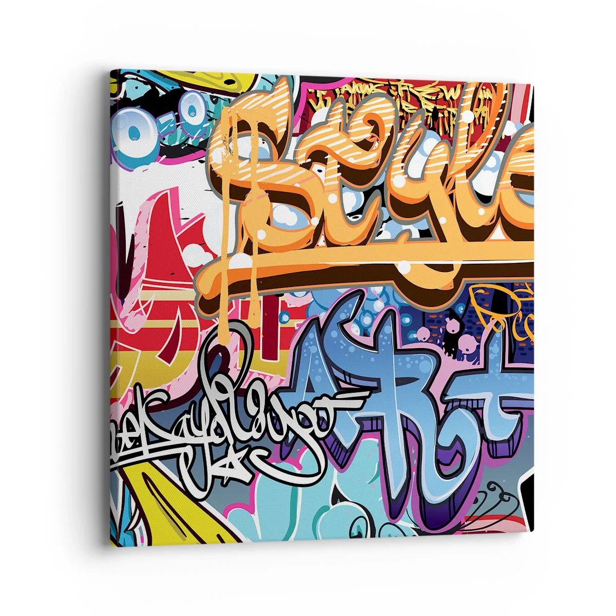 Obraz na plátně - Nástěnné malby, nástěnné malby, nástěnné malby… - 40x40 cm