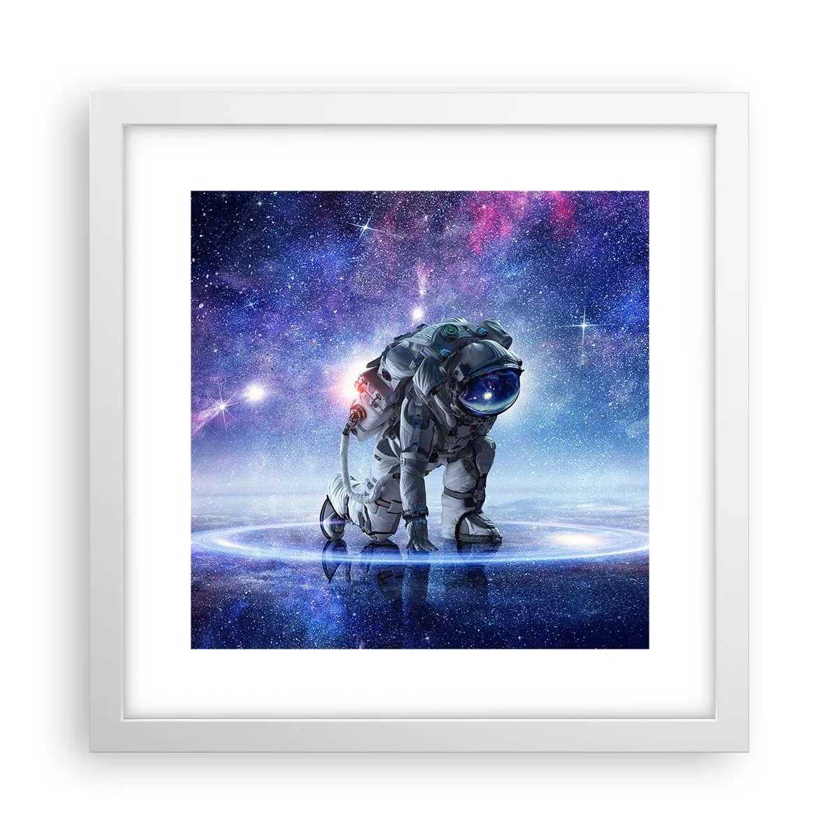 Plakát v bílém rámu - Hvězdné nebe nade mnou - 30x30 cm