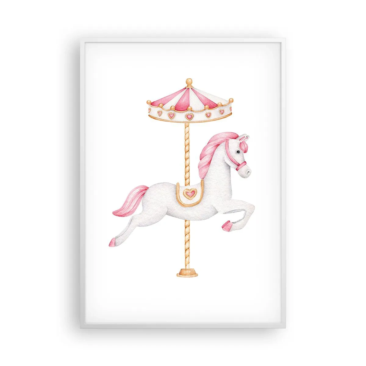 Plakát v bílém rámu - Vyrazil z kopýtka - 70x100 cm