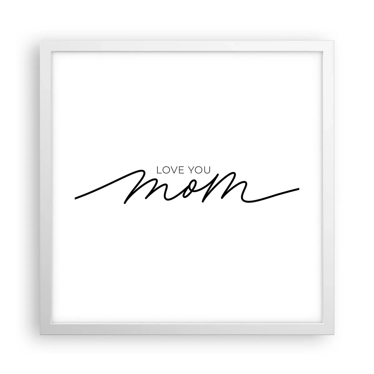 Plakát v bílém rámu - Velké emoce - 40x40 cm