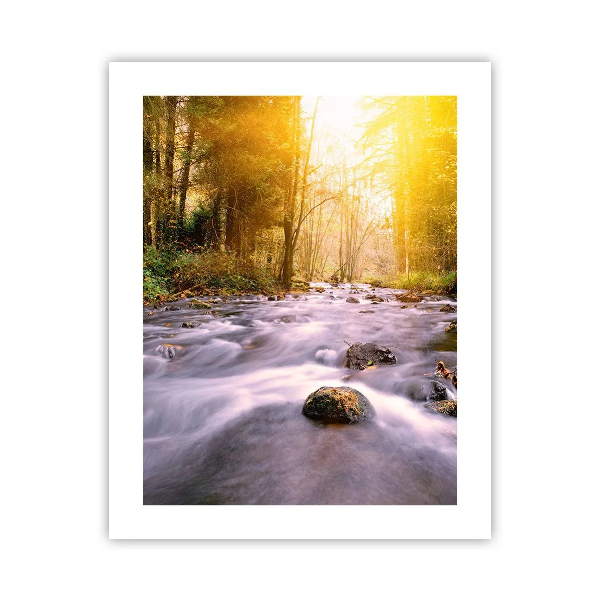 Plakát - Malachit ve stříbrně-zlaté podobě - 40x50 cm