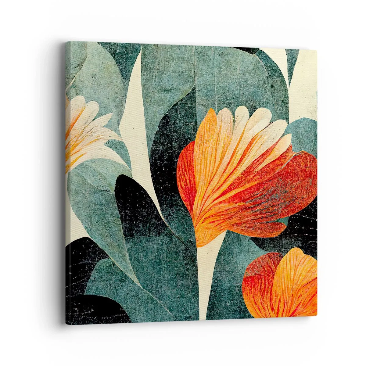 Obraz na plátně - Tropické horko a chlad zeleně - 40x40 cm