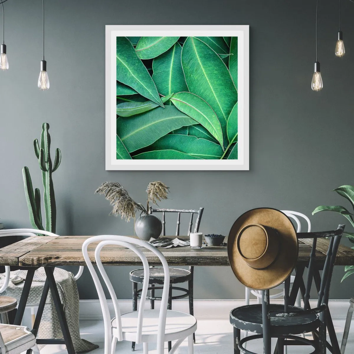 Plakát v bílém rámu - Šťavnaté a svěží - 60x60 cm