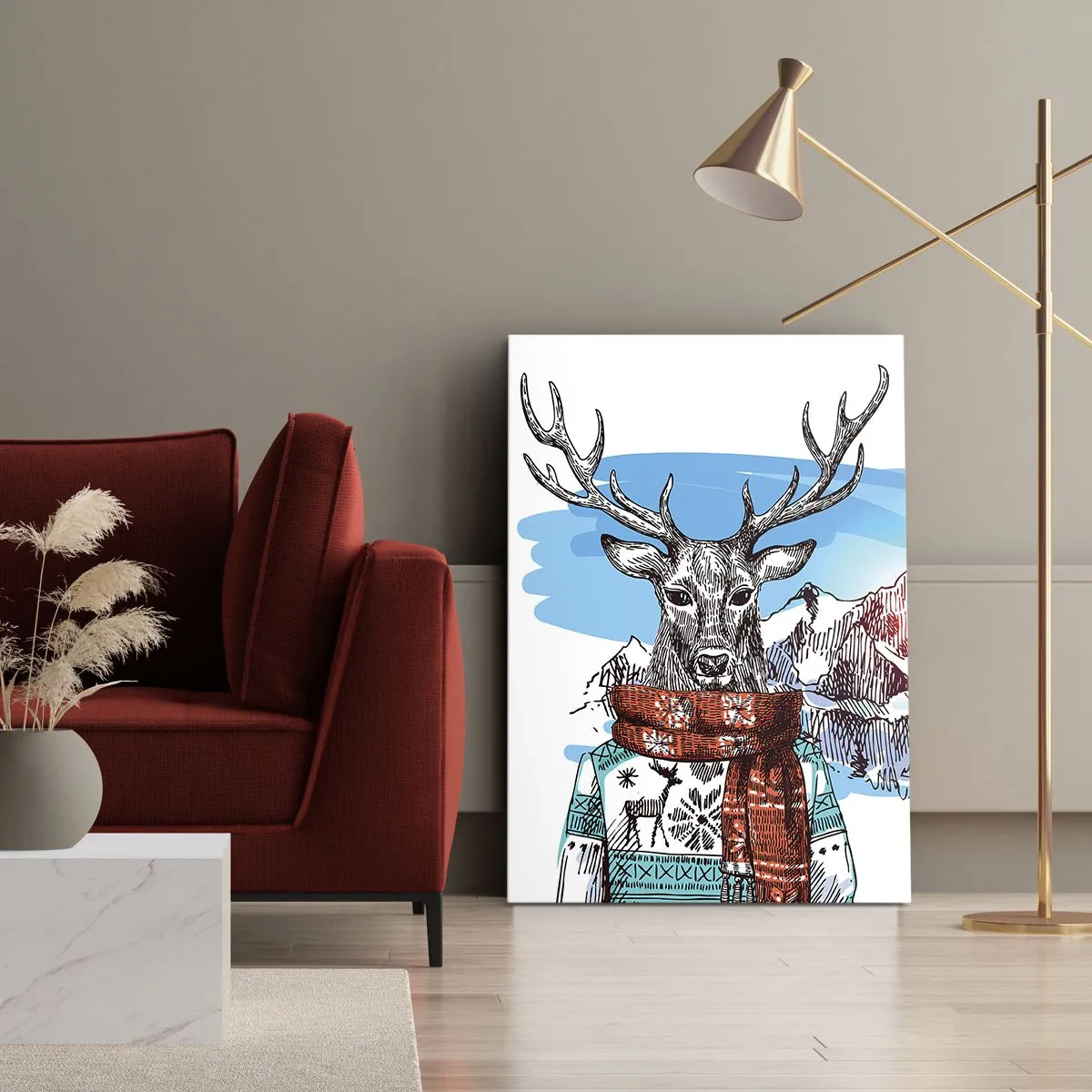 Obraz na plátně - Ani jelen nemrzne - 50x70 cm