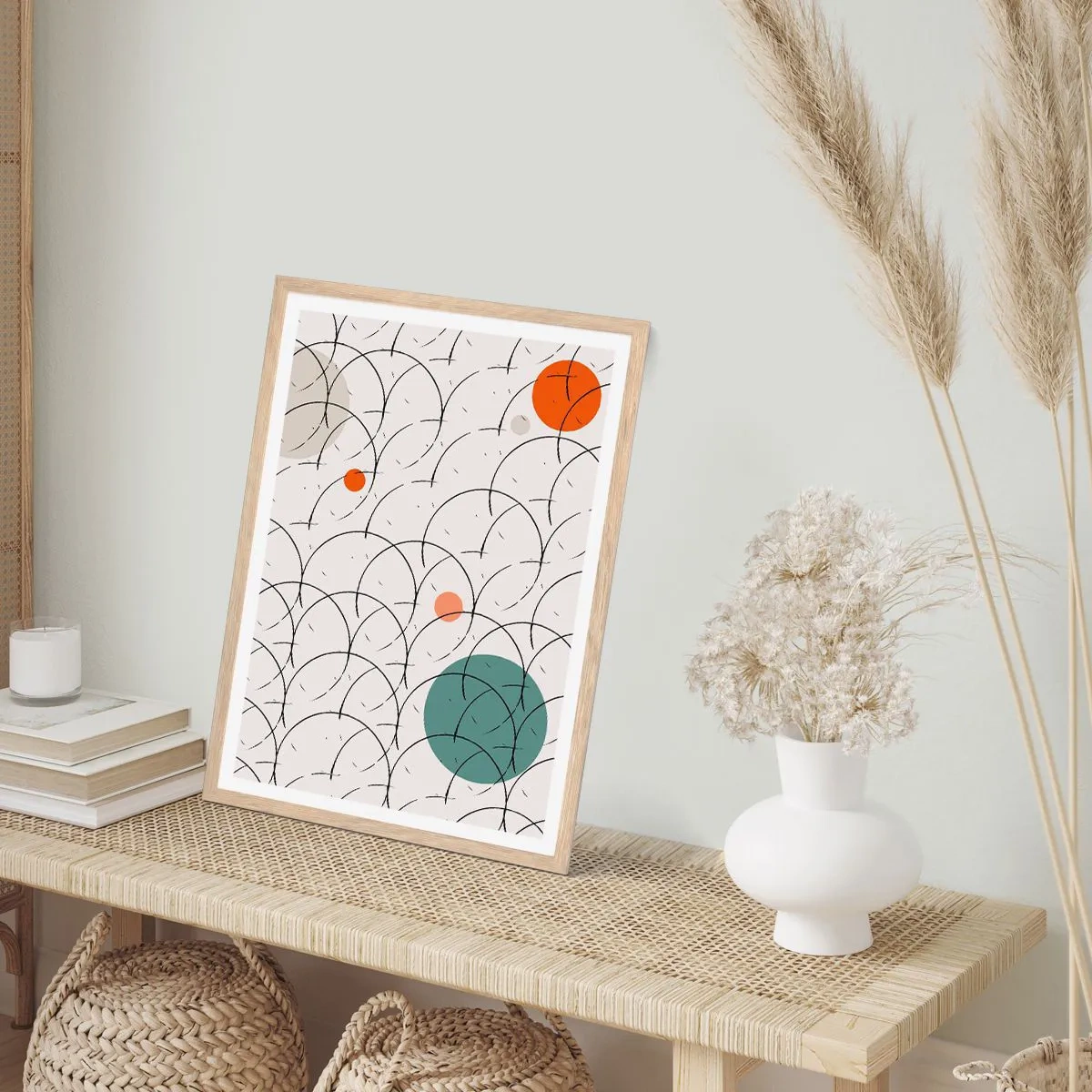 Plakát v rámu světlý dub - V duchu pop-artu - 70x100 cm