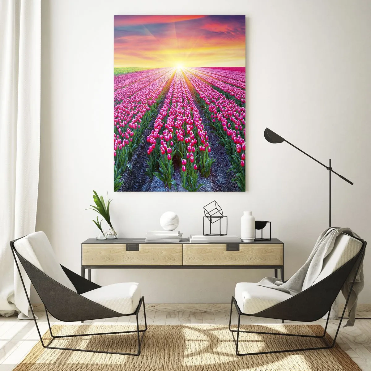 Obraz na skle - Farma krásy - 50x70 cm