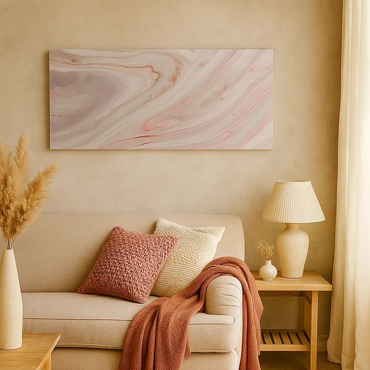 Obraz na plátně - Tekutá růžová - 30x30 cm