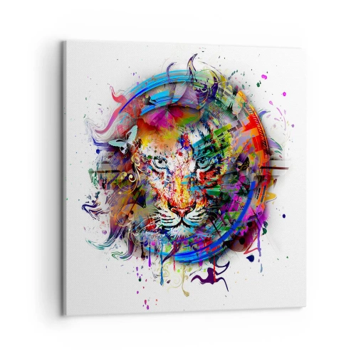 Obraz na plátně - Skrývá se za duhovým závojem - 50x50 cm