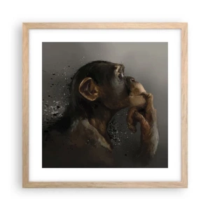 Plakát v rámu světlý dub - Určitě myslitel - 40x40 cm