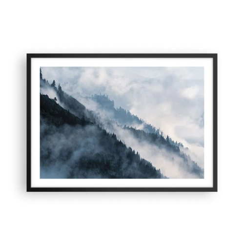 Plakát v černém rámu - Horská mystika - 70x50 cm
