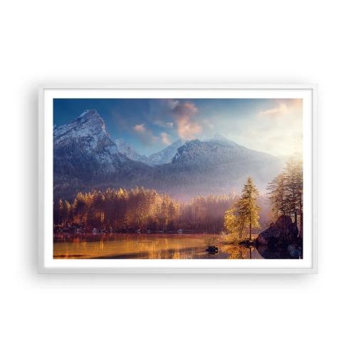 Plakát v bílém rámu - V horách a údolích - 91x61 cm