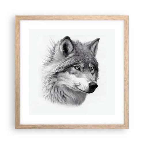 Plakát v rámu světlý dub - Alfa – bezpochybně - 40x40 cm