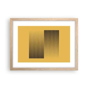 Plakát v rámu světlý dub - Čtverec protikladů - 40x30 cm