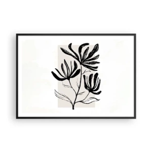 Plakát v černém rámu - Náčrtek pro herbář - 100x70 cm
