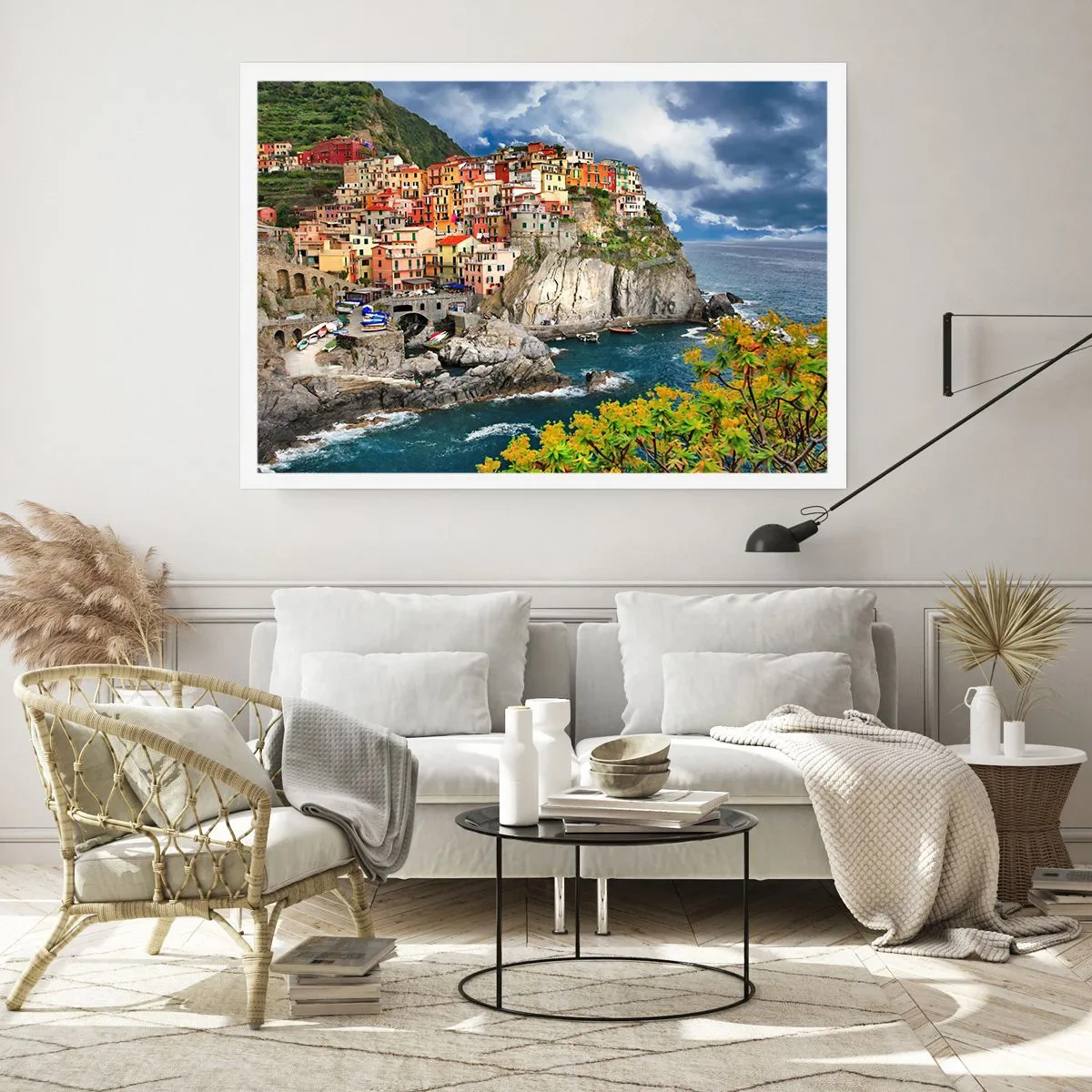 Plakát - Hromádka přitulená ke skalám - 70x50 cm