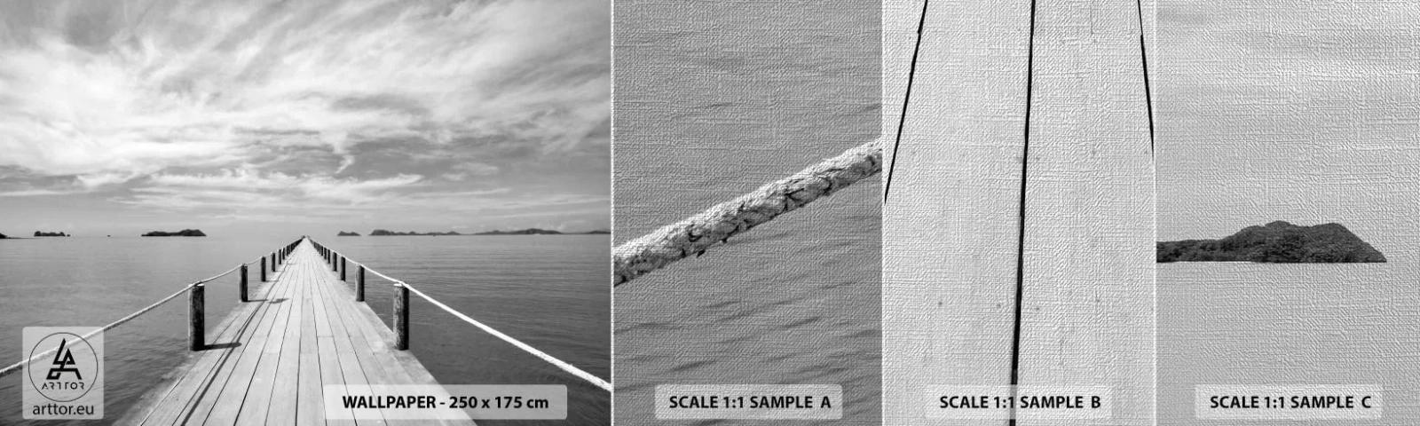 Vzor Fototapety Premium Canvas - Co takhle cesta… - Krajina, Moře, Dřevěný most - 100x30 cm