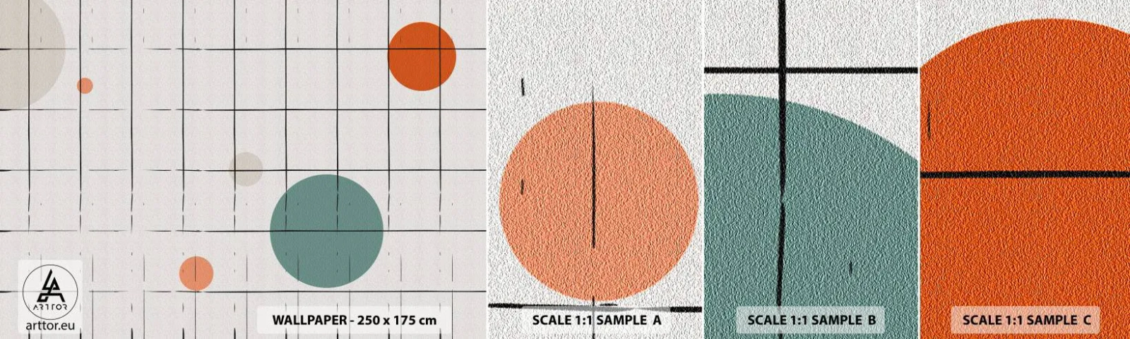 Fototapeta Vzorek Standard Eco - V pasti. My nebo ony? - Pozadí, Kola, Mřížka - 100x30 cm