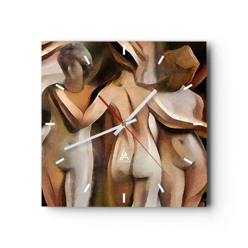 Nástěnné hodiny - Tři Grácie 2.0 - 30x30 cm