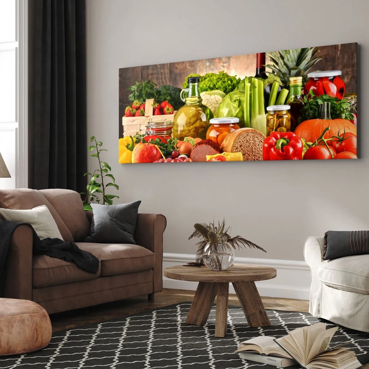 Obraz na plátně - Uzené, pečené, marinované - 140x50 cm