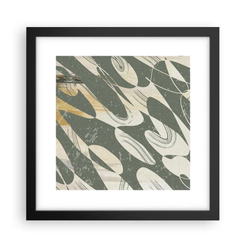 Plakát v černém rámu - Rytmizovaná abstrakce - 30x30 cm
