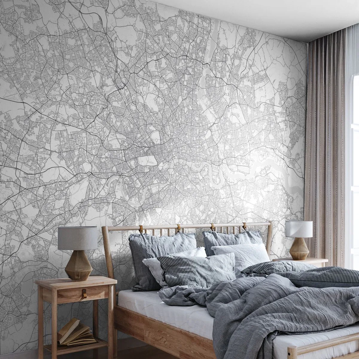 Fototapeta Premium Canvas - Mapa londýnského labyrintu - Město, Mapa města, Londýn - 100x70 cm