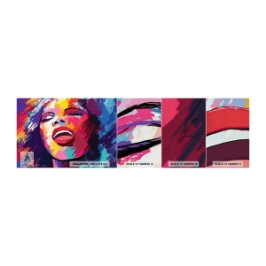 Vzor Fototapety Premium Canvas - Vyzpívat celý život - Zpěvák, Abstrakce, Portrét ženy - 100x30 cm