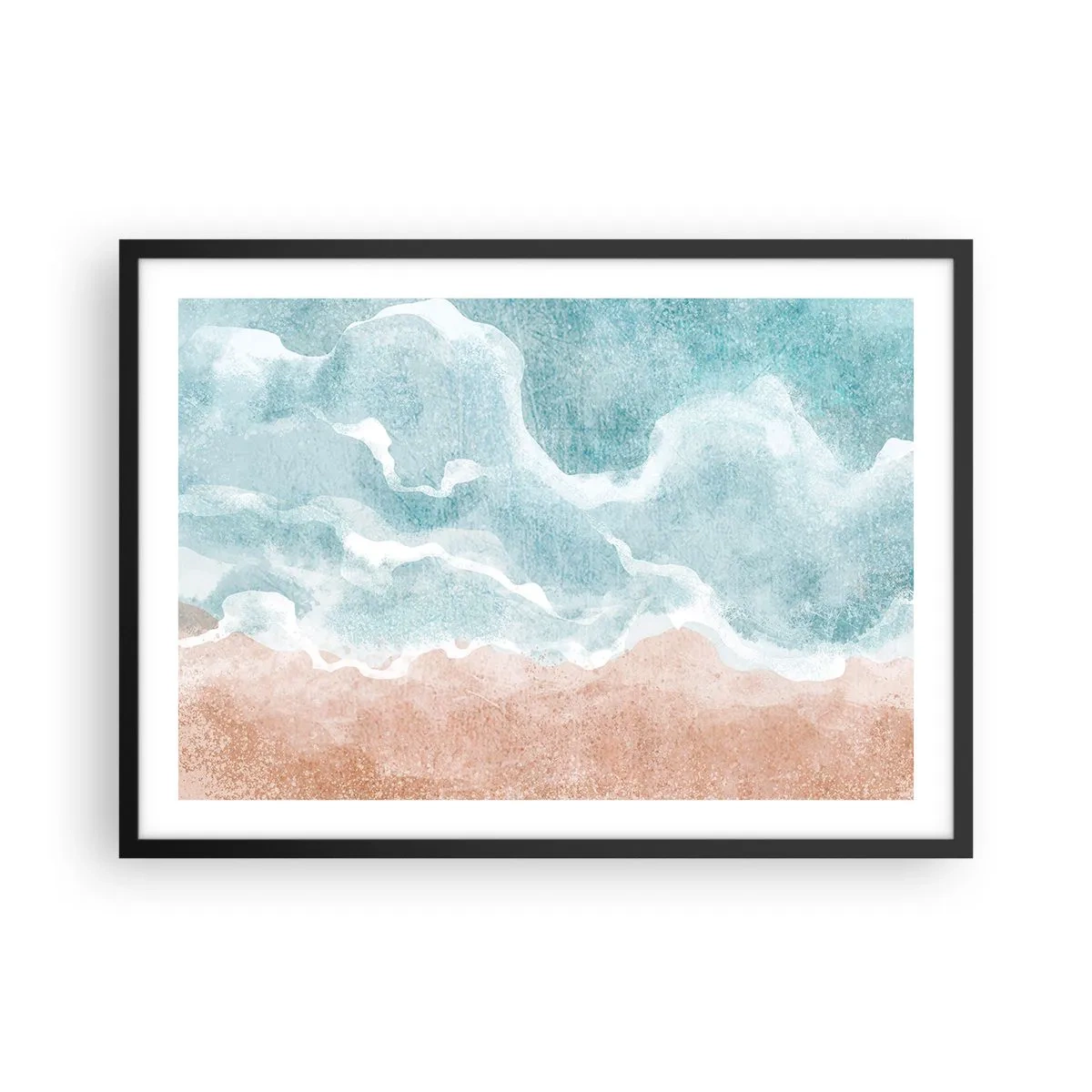 Plakát v černém rámu - Abstrakce mraků - 70x50 cm