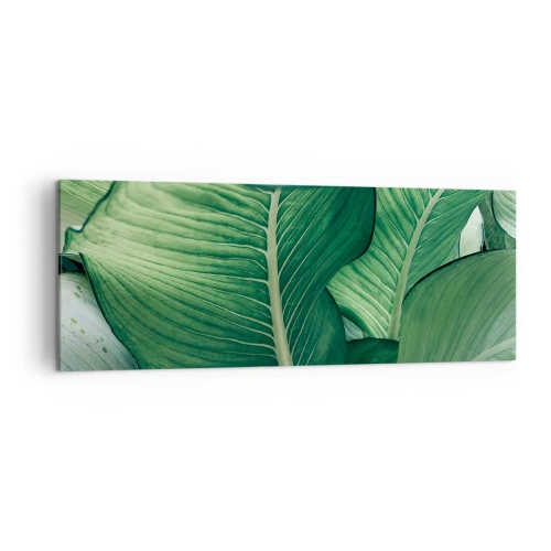 Obraz na plátně - Intenzivně zelený život - 140x50 cm