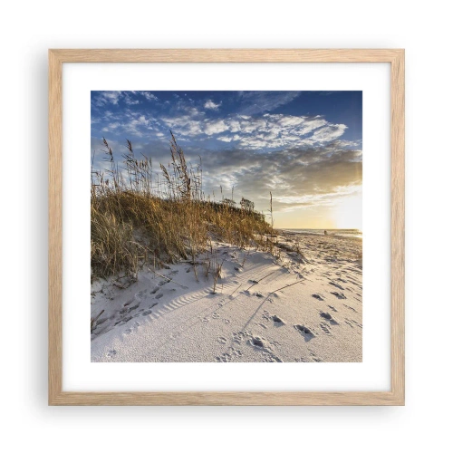 Plakát v rámu světlý dub - Pozvánka na procházku - 40x40 cm