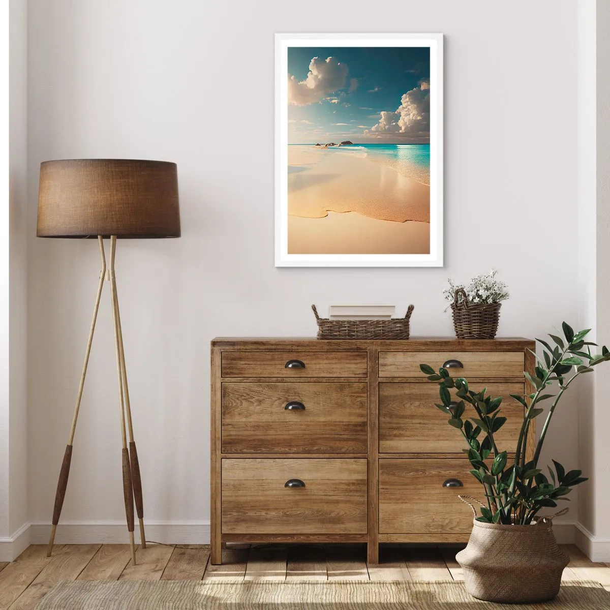 Plakát v bílém rámu - Vysněný den - 70x100 cm