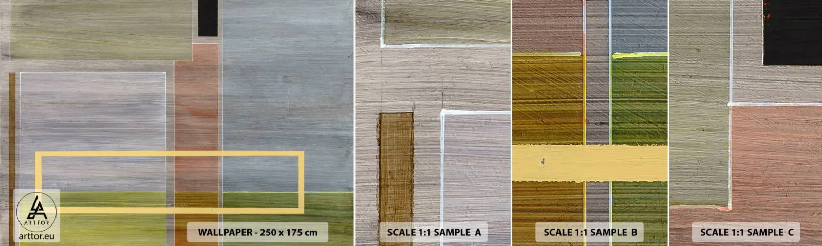 Fototapeta Vzorek Standard Eco - Jednoduše a v klidu - Abstrakce, Moderní umění, Obdélníky - 100x30 cm