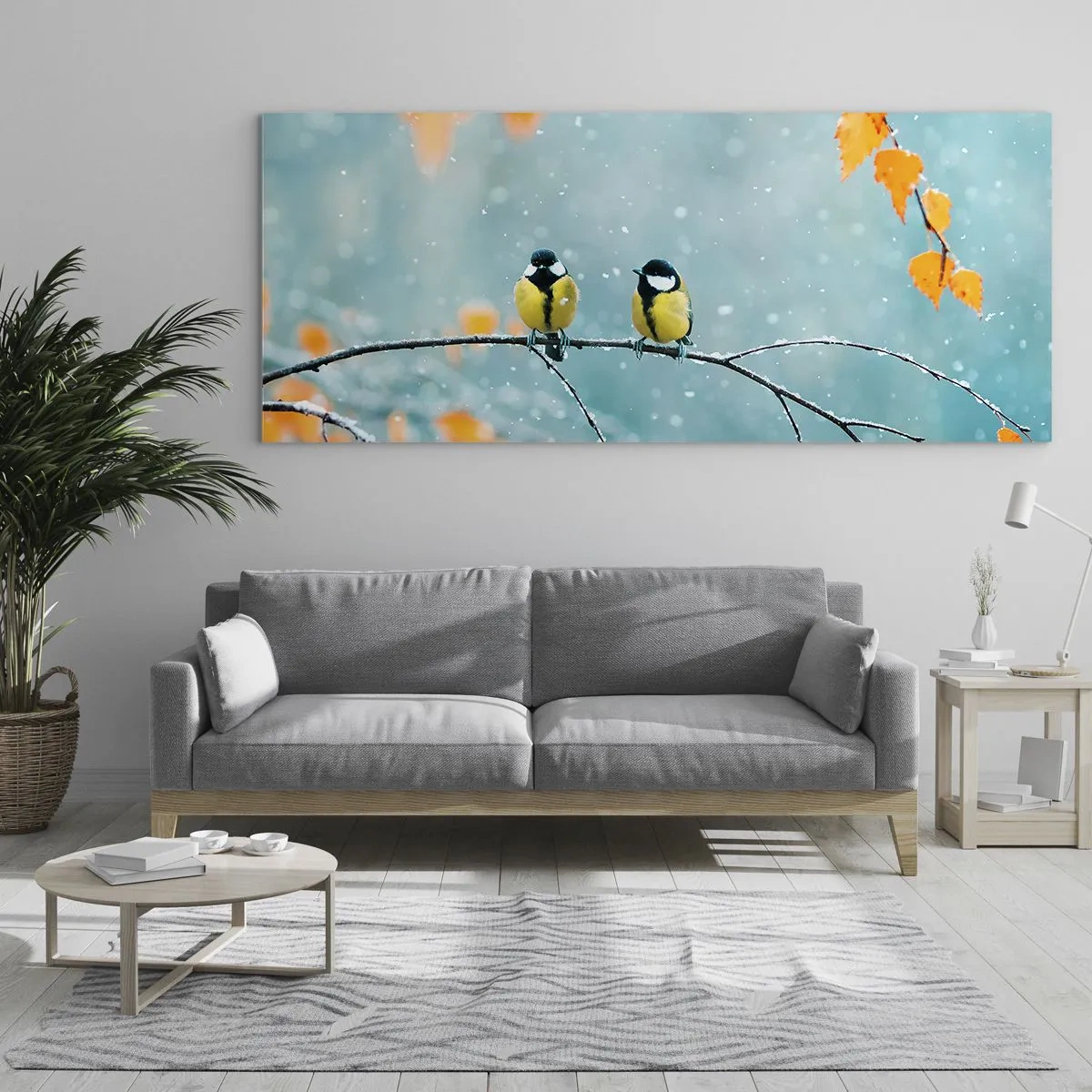 Obraz na skle - Ptačí drby - 100x40 cm