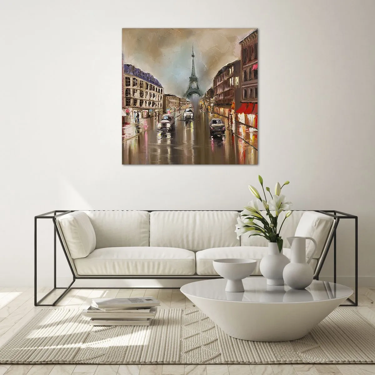 Obraz na skle - Počítá se pouze ona - 60x60 cm