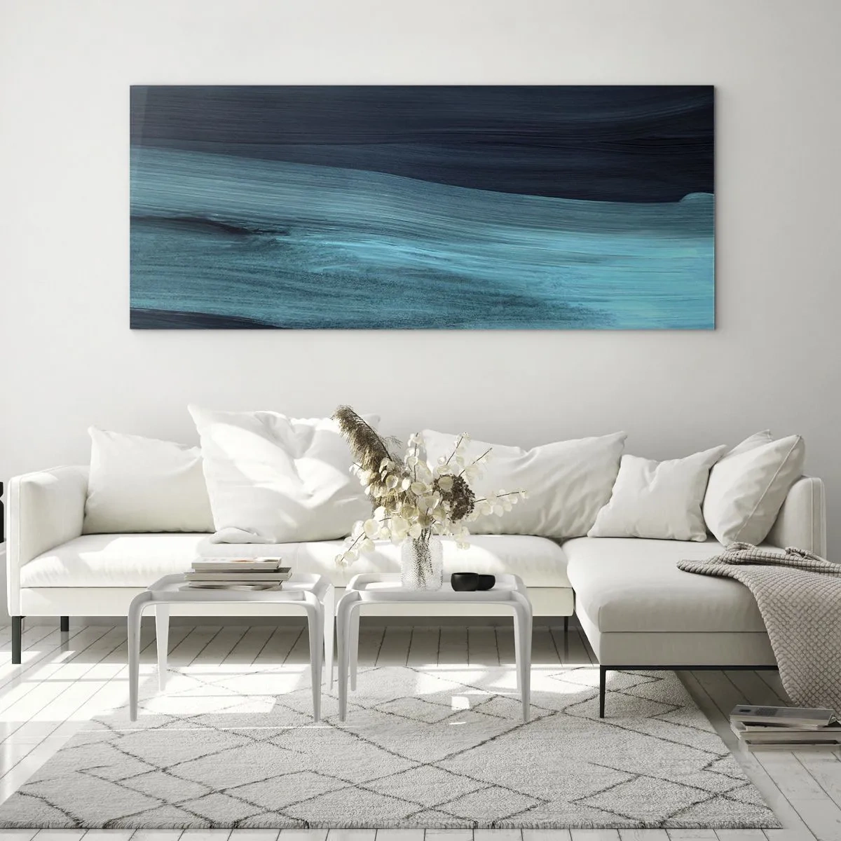 Obraz na skle - Pluj s proudem - 100x40 cm