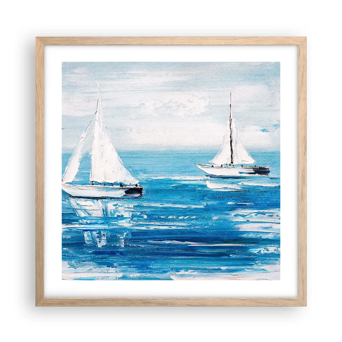 Plakát v rámu světlý dub - S přítelem po boku - 50x50 cm