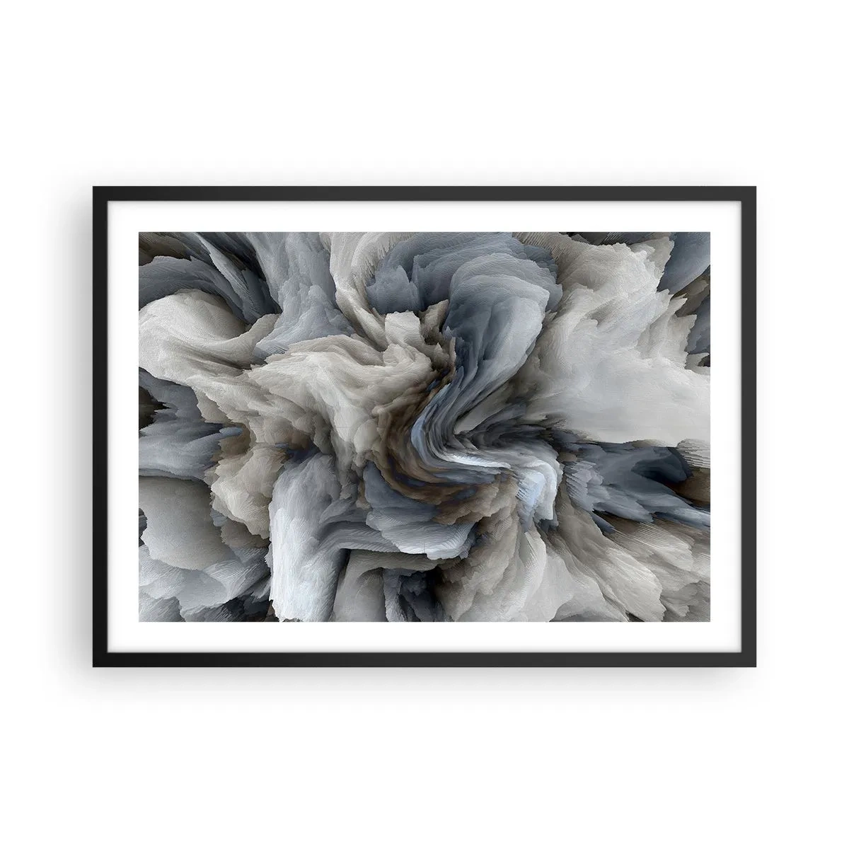 Plakát v černém rámu - Kámen a květ - 70x50 cm