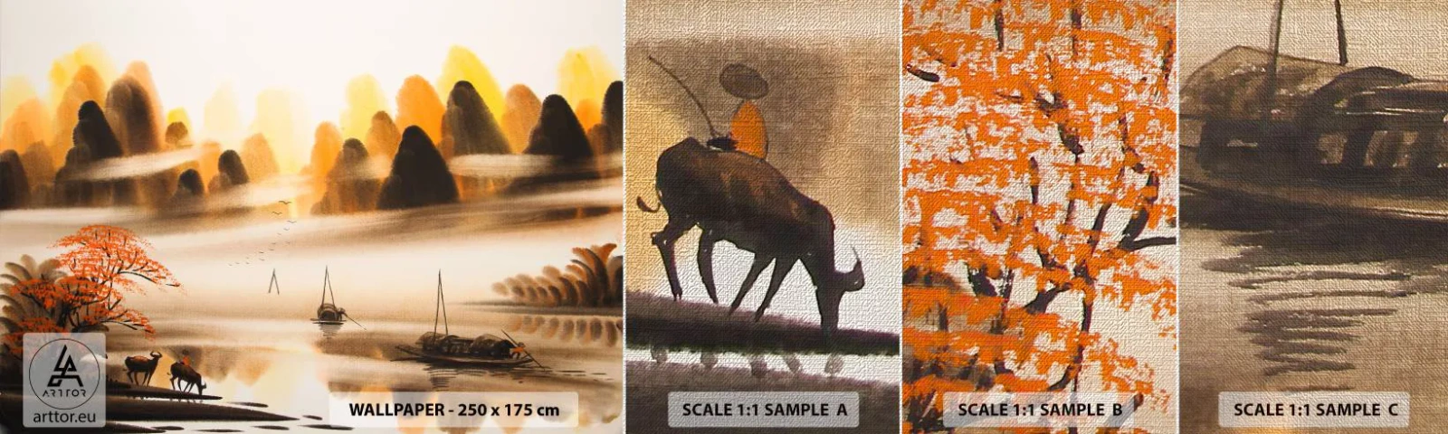 Vzor Fototapety Premium Canvas - Dál než na Dálném východu - Čína, Krajina, Asie - 100x30 cm